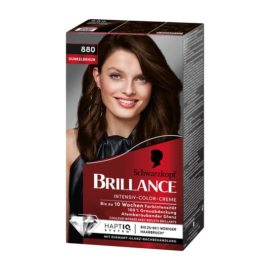 Schwarzkopf Brillance 880 Dunkelbraun Haarfarbe