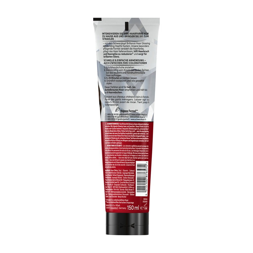 Schwarzkopf Brillance Color Gloss Treatment Chocolate Brown, 150 mL