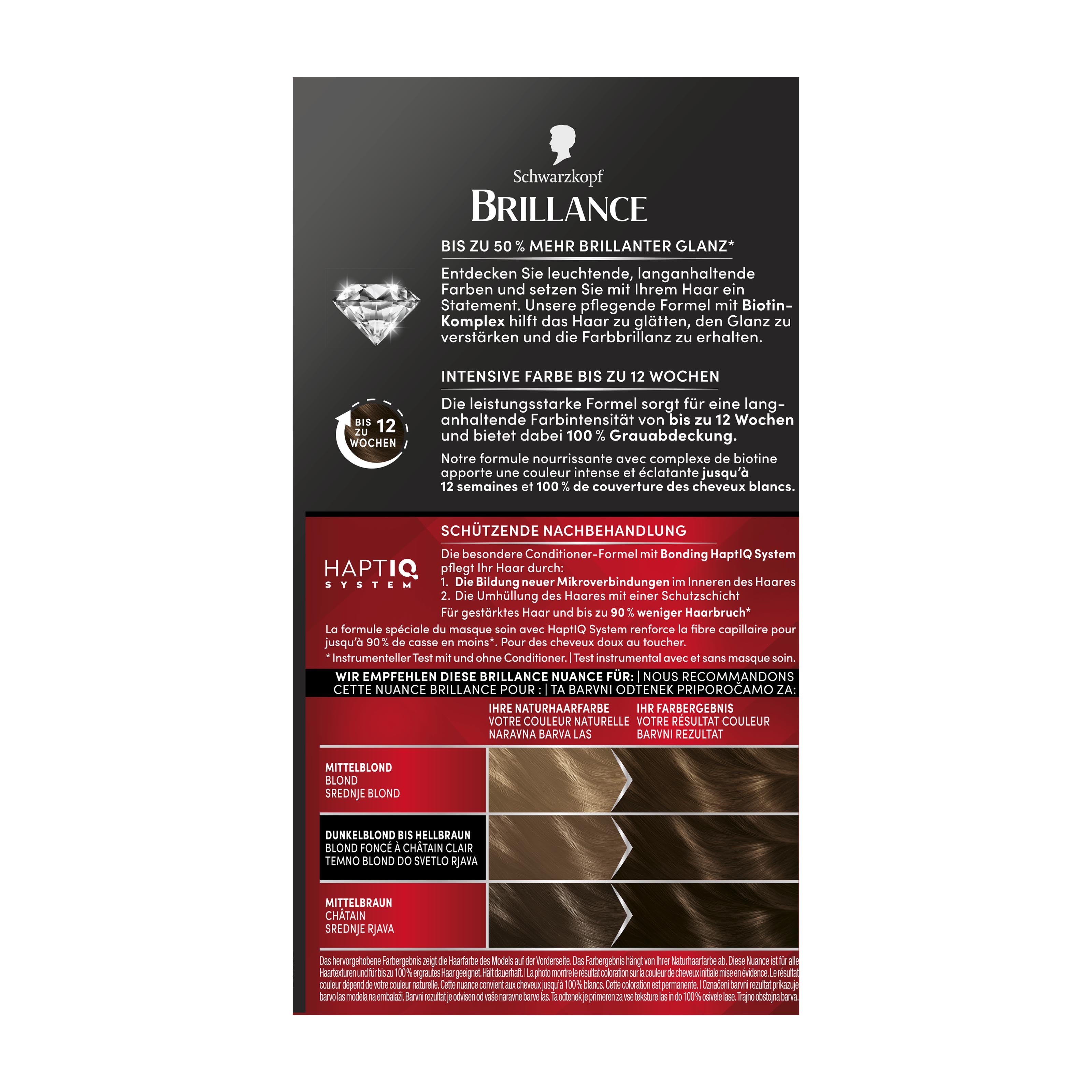 Schwarzkopf Brillance Hair Color 862 Natural Brown