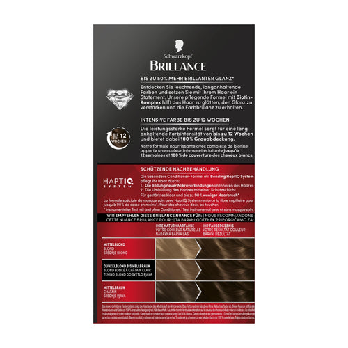 Schwarzkopf Brillance Haarfarbe 862 Naturbraun