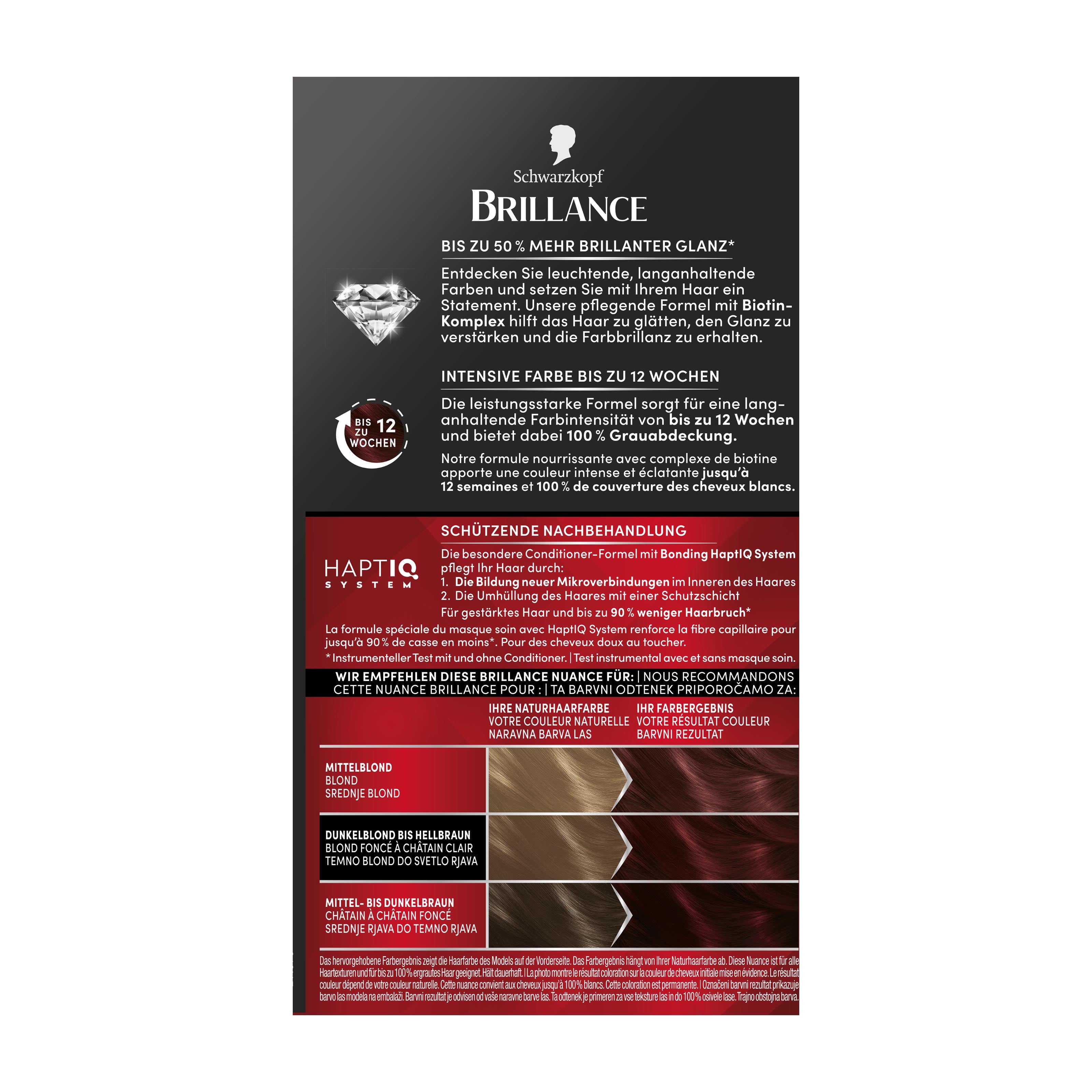 Schwarzkopf Brillance Hair Color 876 Noble Mahogany