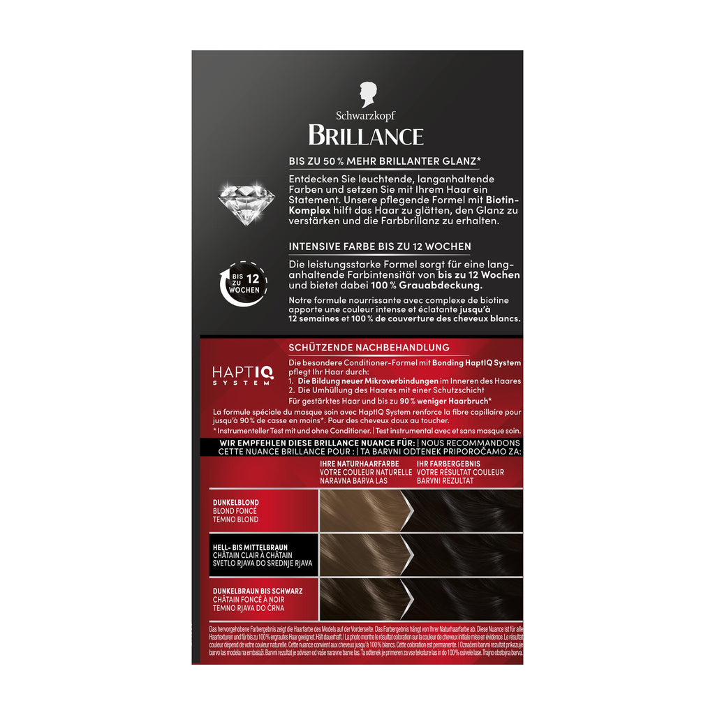 Schwarzkopf Brillance Coloration cheveux 890 Noir