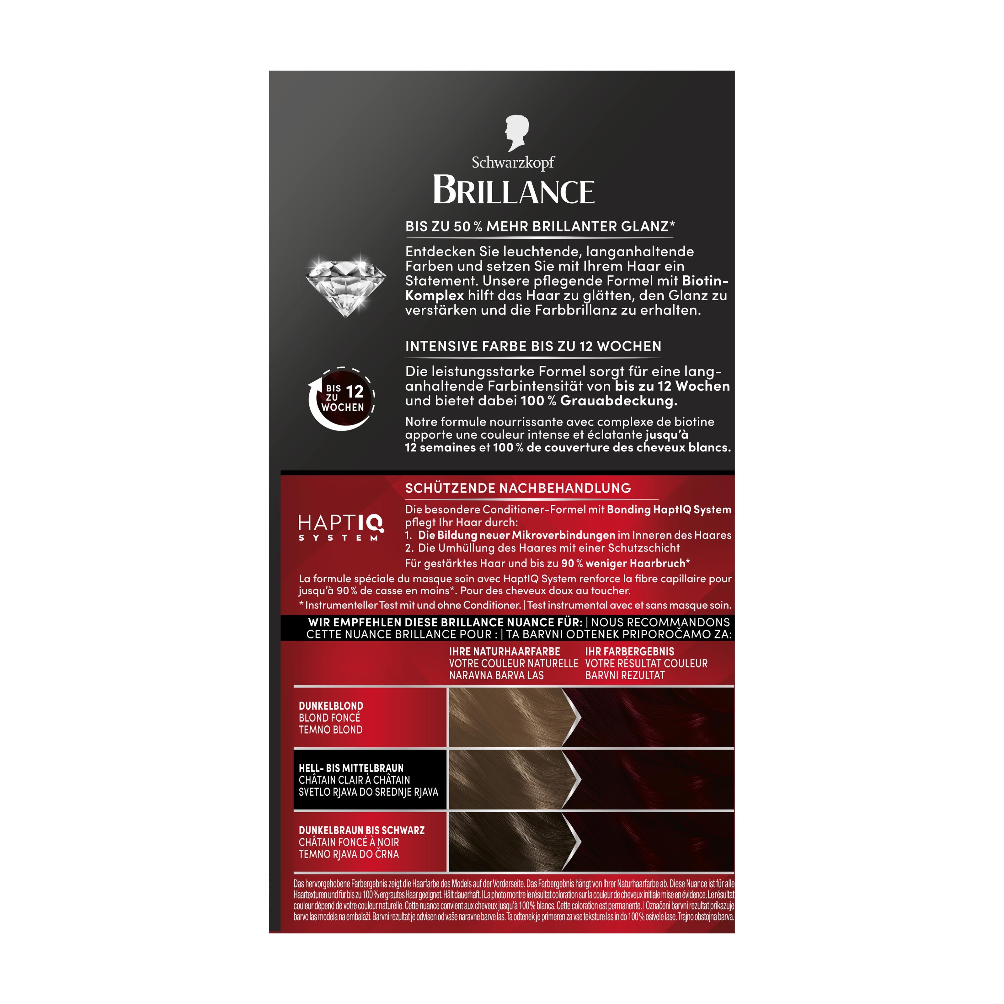 Schwarzkopf Brillance Hair Color 896 Sheer Black-Red