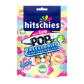 Packaging of hitschies brizzl UFO Pop's freeze-dried chewy candy packaging with colorful design and brand name.