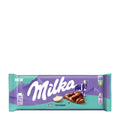 Milka Bubbly Coconut milk chocolate bar packaging with purple and teal design on a white background