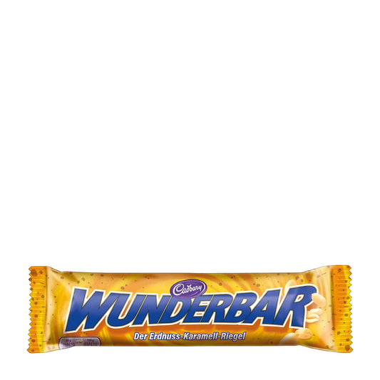 Cadbury Wunderbar Milchschokoladenriegel mit Erdnuss und Karamell, 49 g