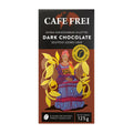 Cafe Frei Ghanaian Dark Chocolate Coffee Beans packaging on a white background.