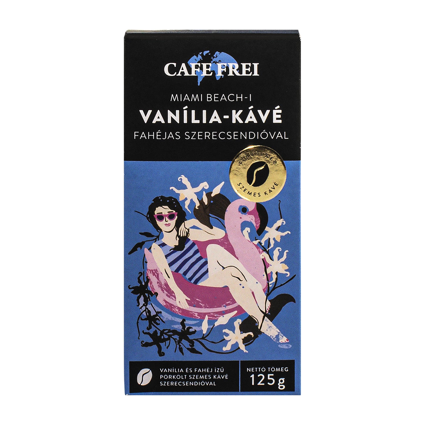 Cafe Frei Miami Beach vanilla, cinnamon & nutmeg coffee beans, 125 g