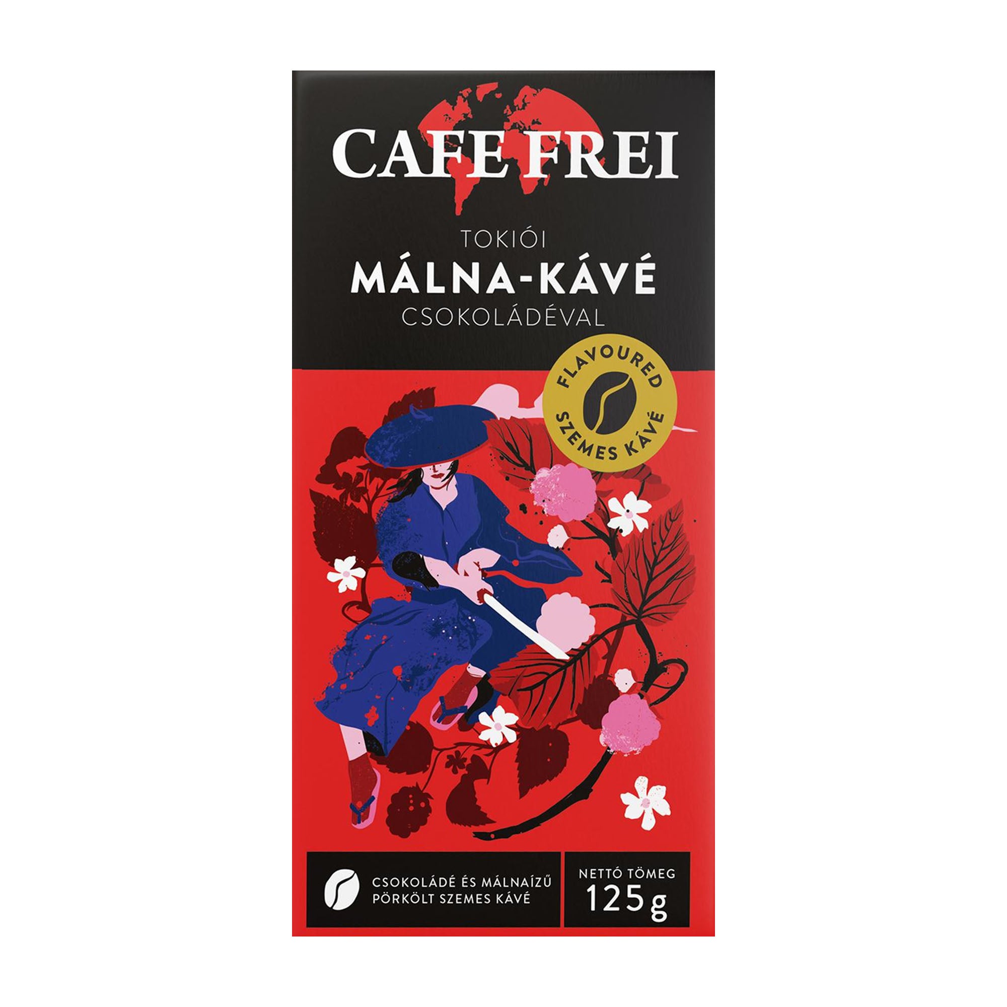 Cafe Frei Tokyo raspberry & chocolate coffee beans, 125 g