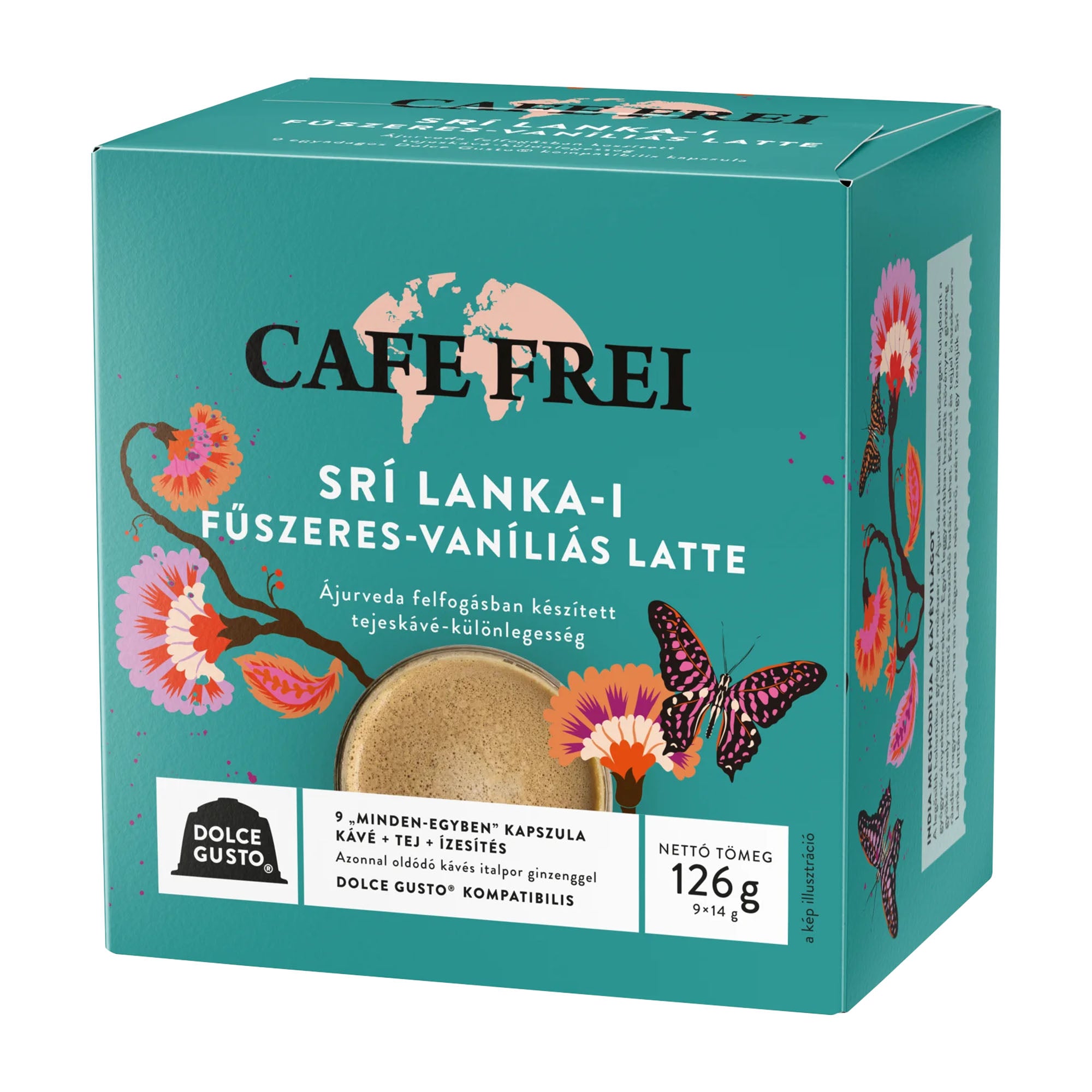Cafe Frei Capsules de café Sri Lanka Latte Vanille Épicée, 9 unités