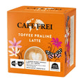 Cafe Frei Toffee Praliné Latte dolce gusto coffee capsule packaging on a white background