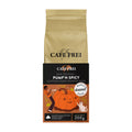 Cafe Frei New Orleans Pump n Spicy ground coffee packaging on a white background.