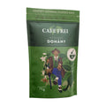 Green package of Cafe Frei Nicaraguan Tobacco instant coffee with illustration of a person and text on a white background