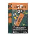 Cafe Frei Caramel Fudge 3in1 instant coffee packaging on a white background
