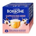 Caffe Borbone Cappuccino Zero dolce gusto coffee capsules packaging on a white background