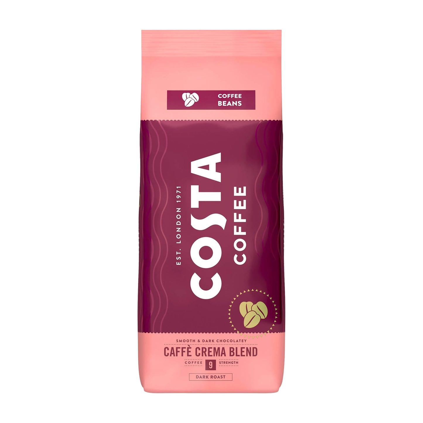 Costa Coffee Caffe Crema Blend dunkel gerösteter gemahlener Kaffee, 1000 g