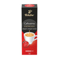 Tchibo Cafissimo Espresso Elegant Aroma coffee capsules packaging on a white background