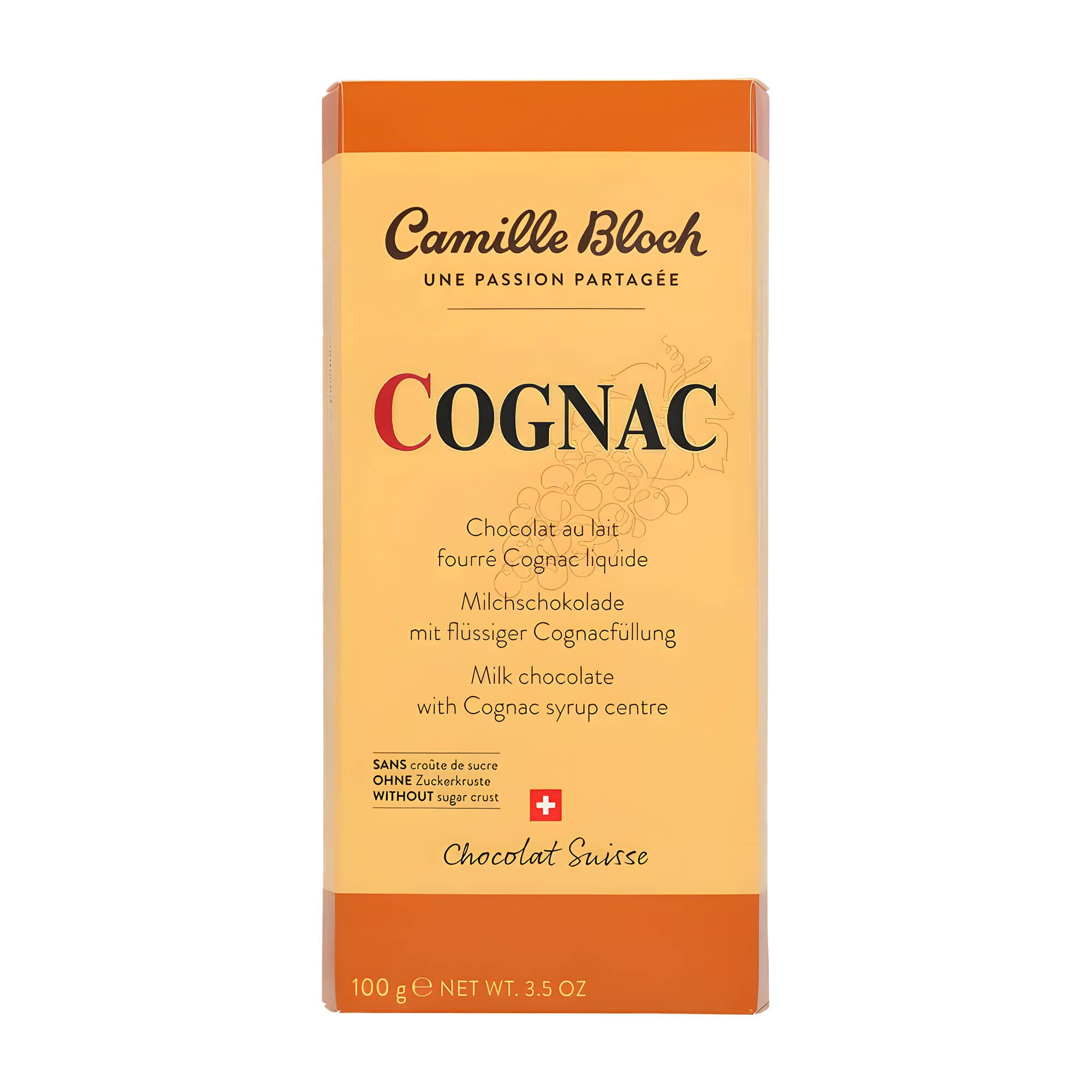 Camille Bloch Cognac milk chocolate bar, 100 g