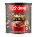 Canderel Cankao 50% Cocoa powder canister on a white background