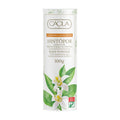 Caola Chamomile & Orange Blossom body powder packaging with green floral design on a white background