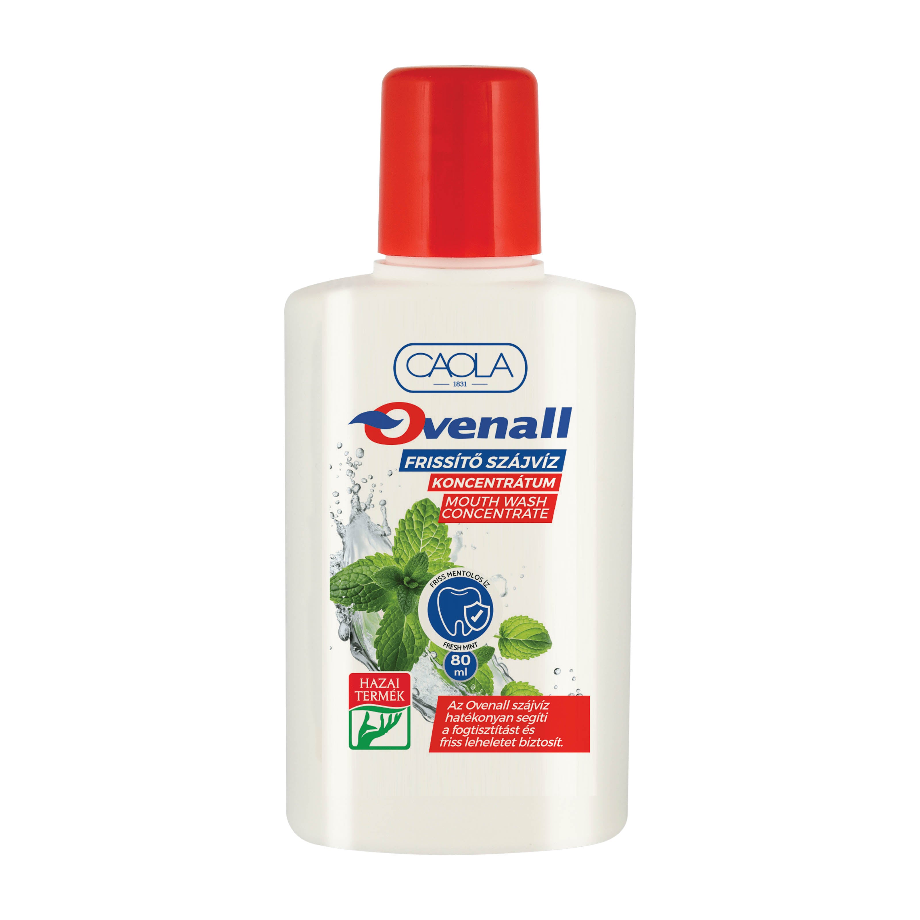 Caola Ovenall Mouthwash Concentrate bottle on a white background.