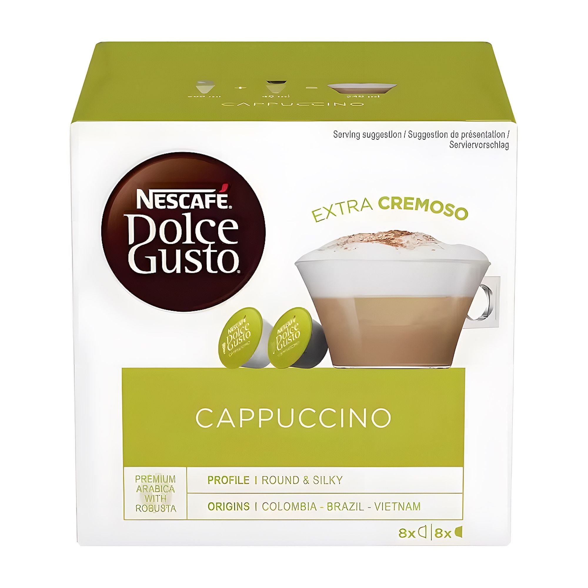 Nescafé Dolce Gusto Cappuccino Capsules de café, 8 tasses