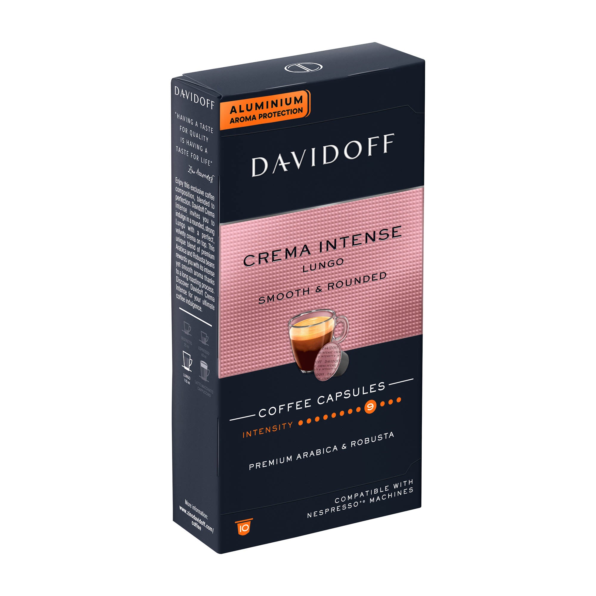 Davidoff Capsules de café Nespresso Crema Intense, 10 unités