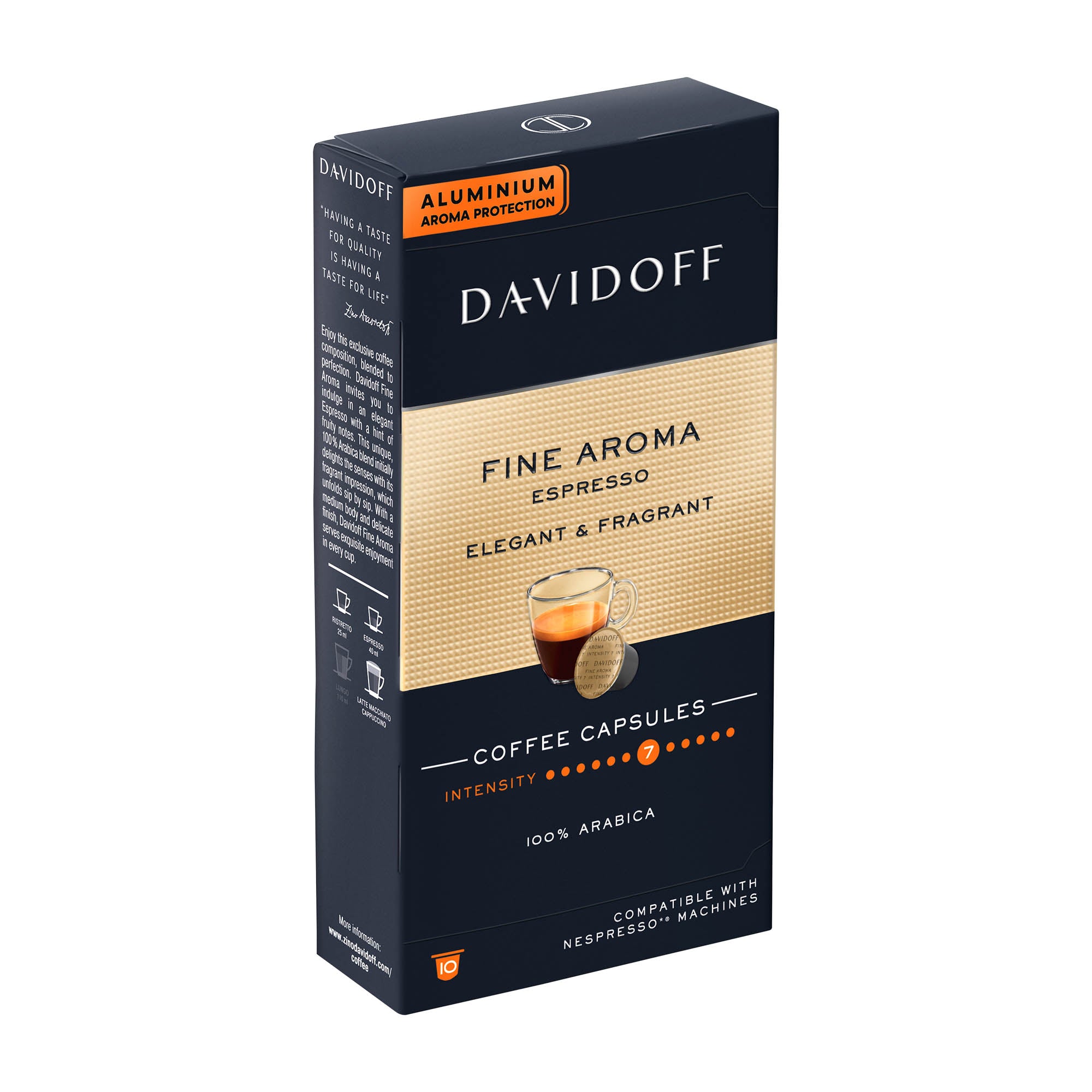 Davidoff Capsules de café Nespresso Fine Aroma, 10 unités