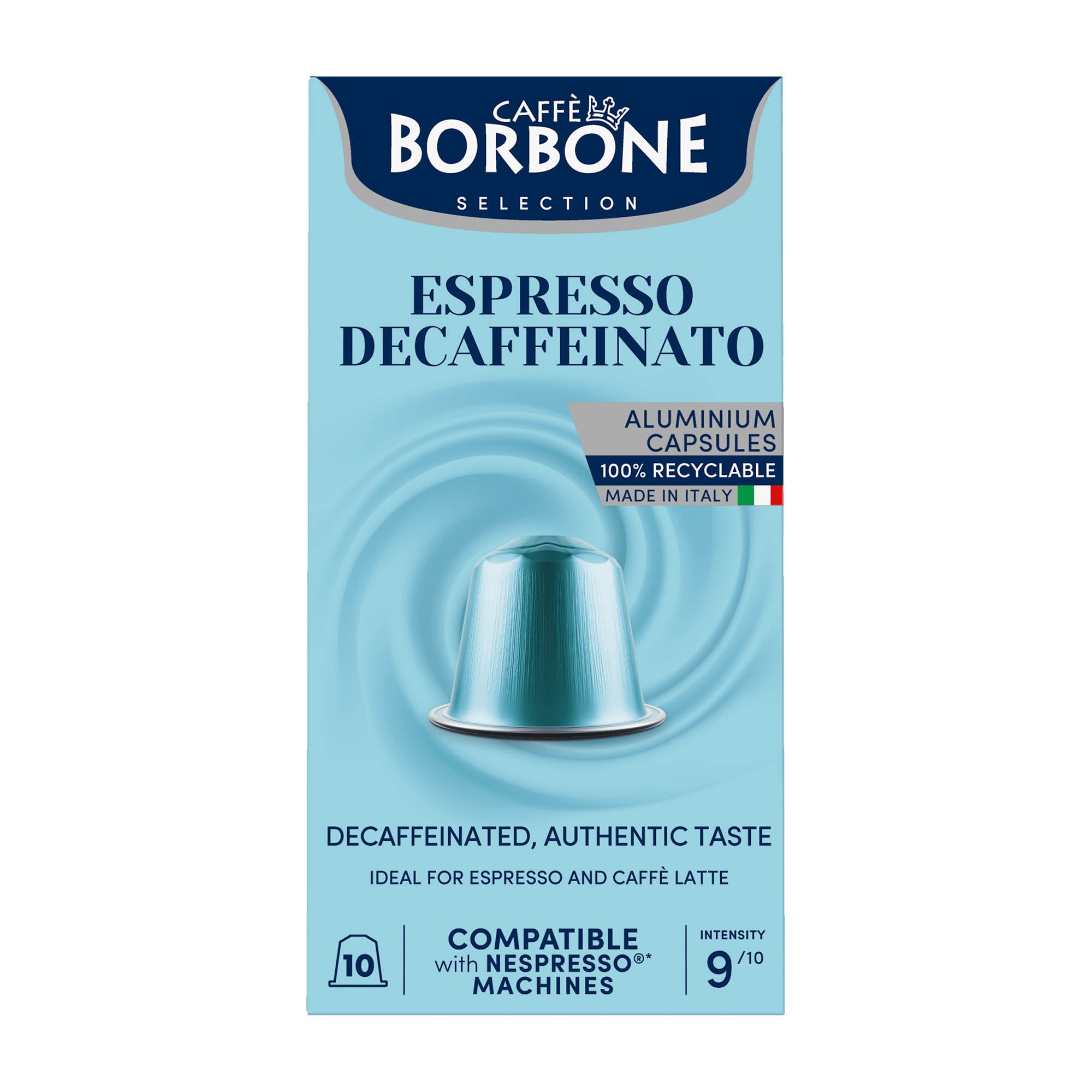 Caffé Borbone Capsules de café Nespresso Espresso Decaffeinato, 10 pièces