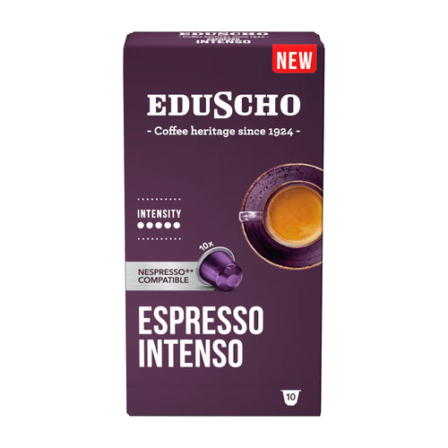 Eduscho Espresso Intenso Coffee Capsules packaging on a white background.