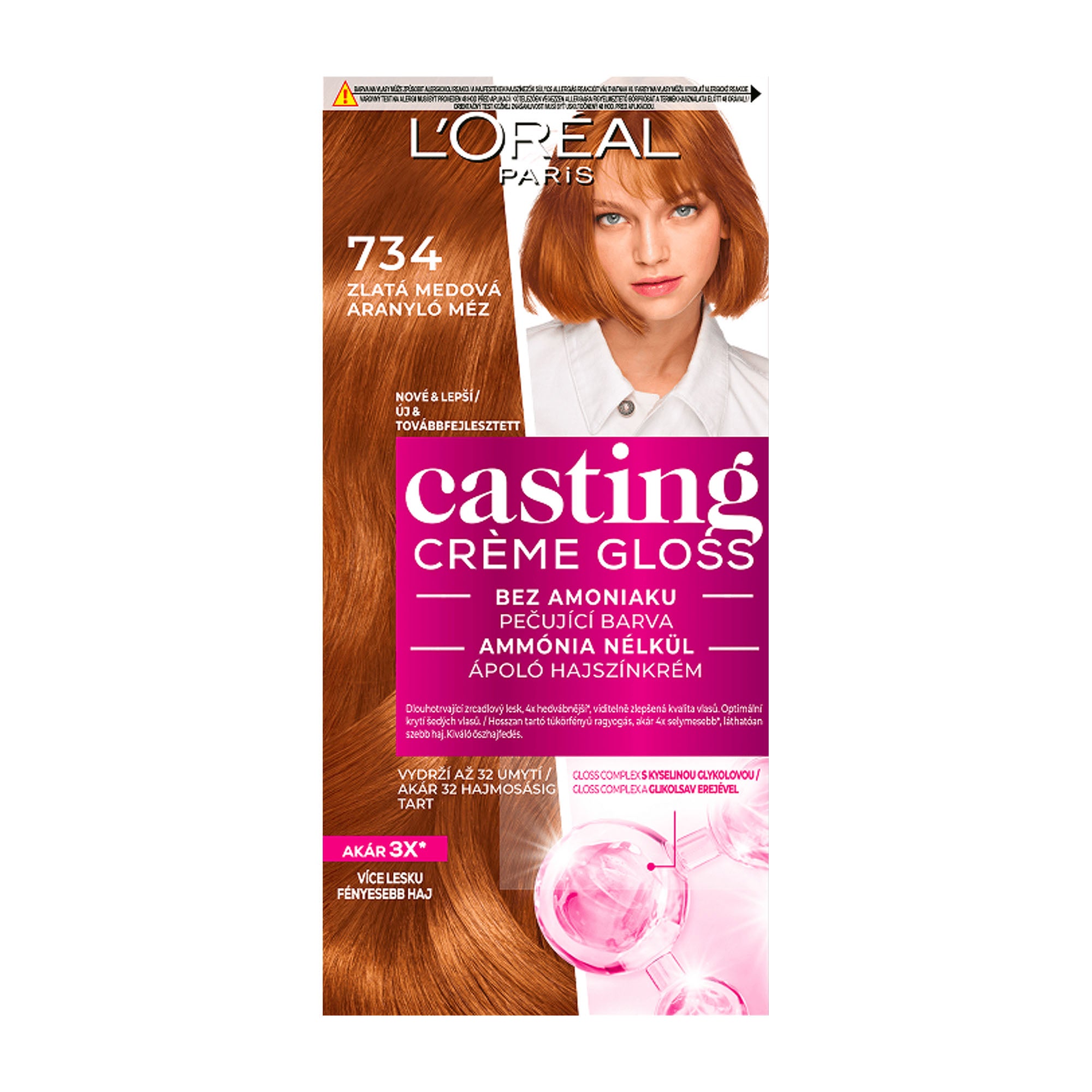 Loreal Paris Casting Creme Gloss 734 Rich Honey conditioning color