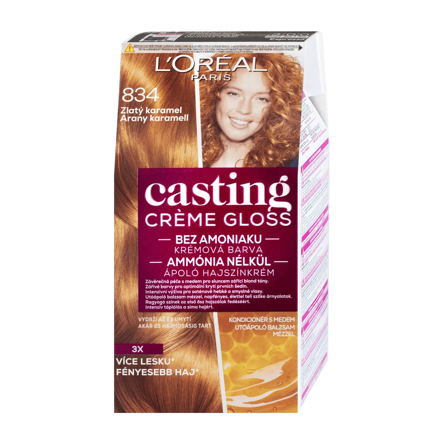 Loreal Paris Casting Creme Gloss 834 Golden Caramel conditioning color