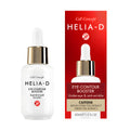 Packaging and bottle of HELIA-D Cell Concept eye-contour booster caffeine serum, 30 mL, with product information displayed.