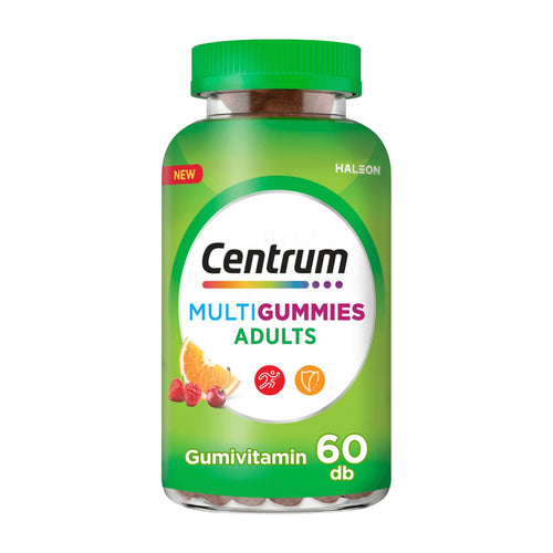 Centrum MultiGummies Adults supplement bottle on a white background
