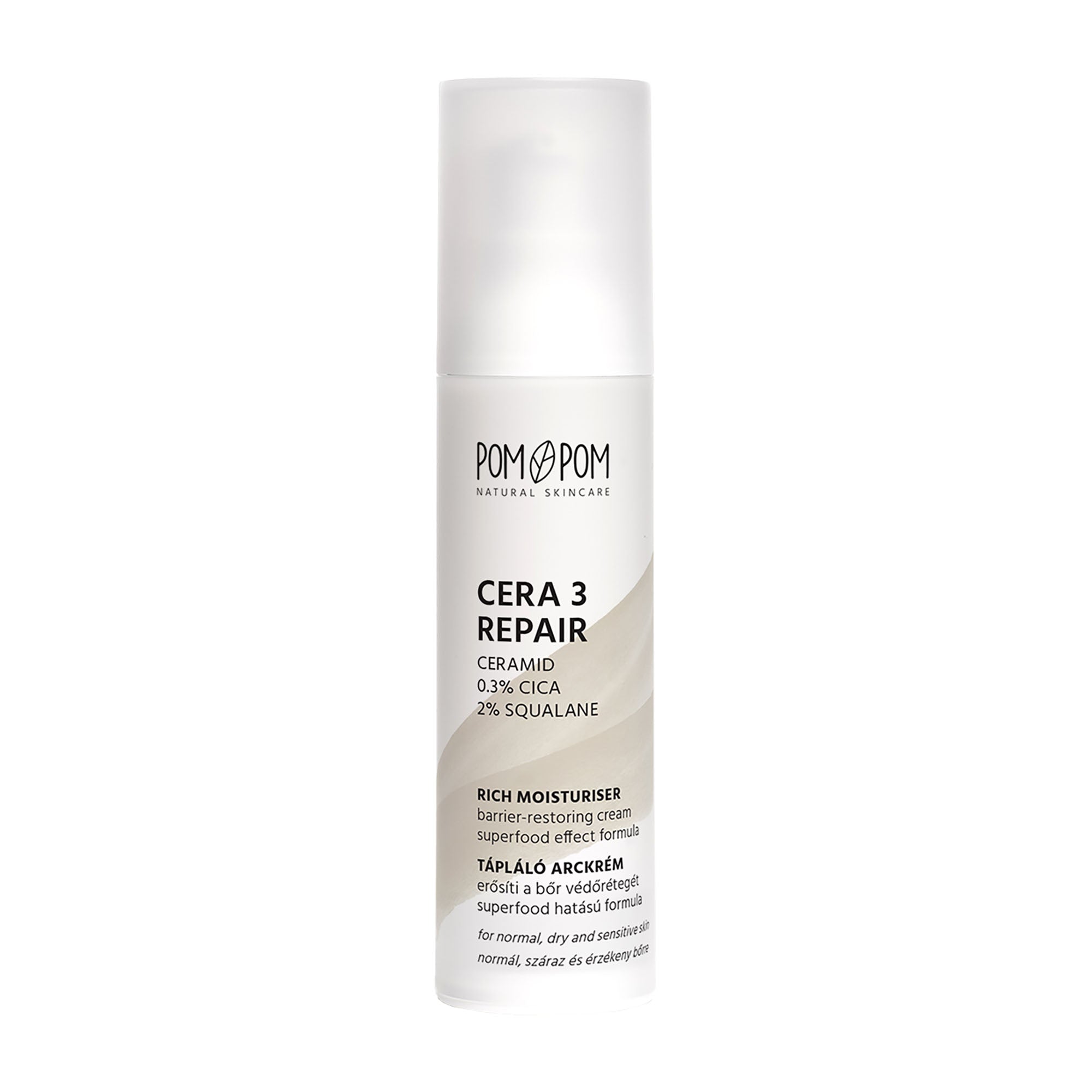 Pom-Pom Cera 3 Repair crème hydratante riche, 50 ml