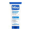 Tube of Mixa Ceramide Protect hand cream on a white background
