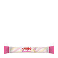 Packaging of Haribo Chamallows marshmallow, featuring three-colored marshmallow swirls with vanilla flavor.