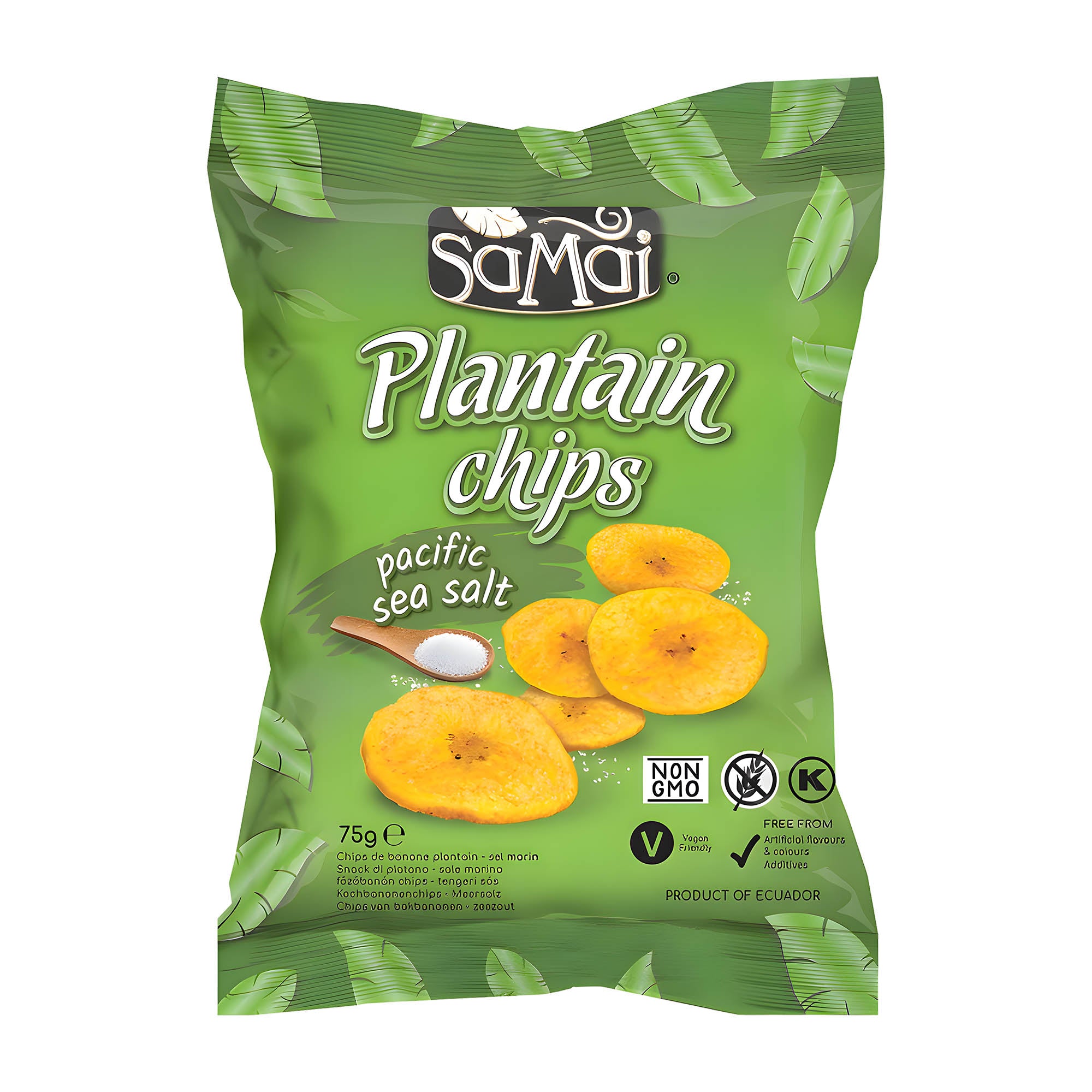 Samai Chips de plantain Sel de mer du Pacifique, 75 g