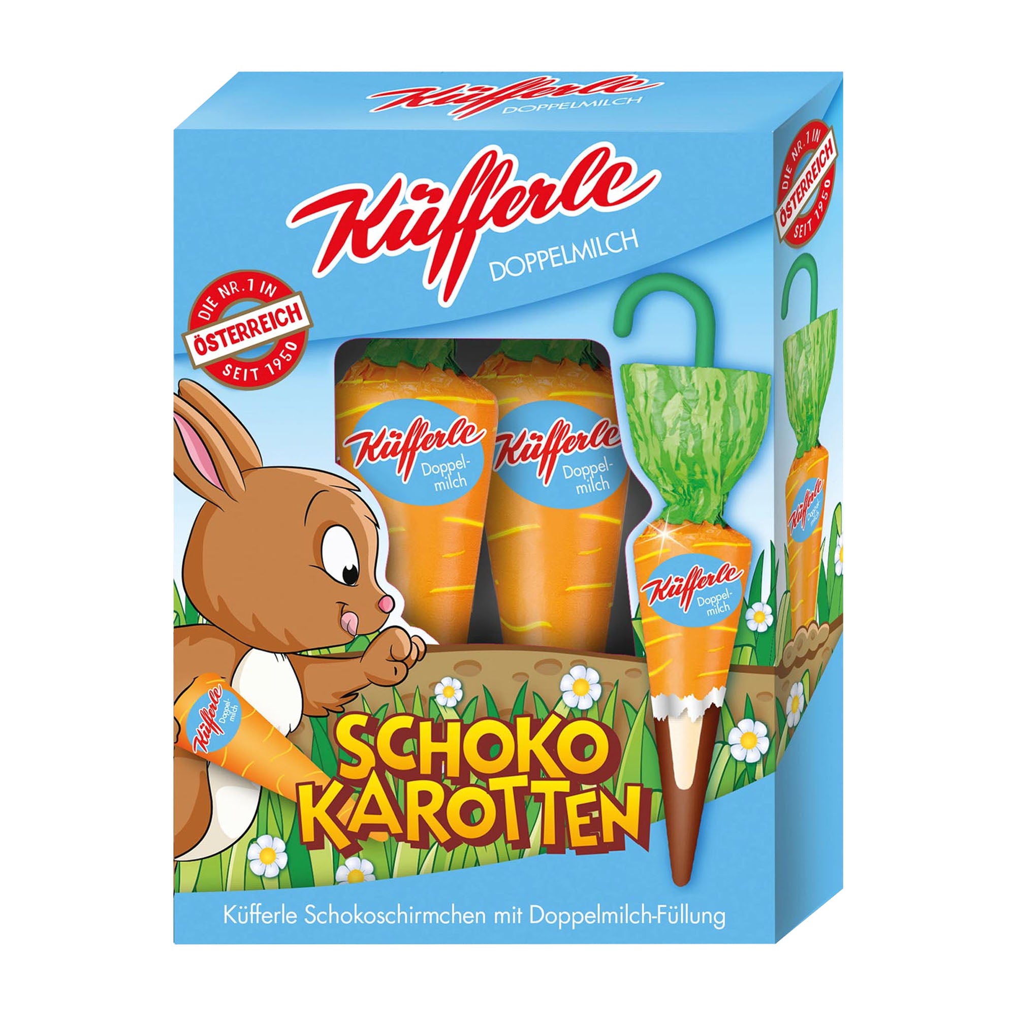 Küfferle Schokokarotten Doppelmilch, 4er