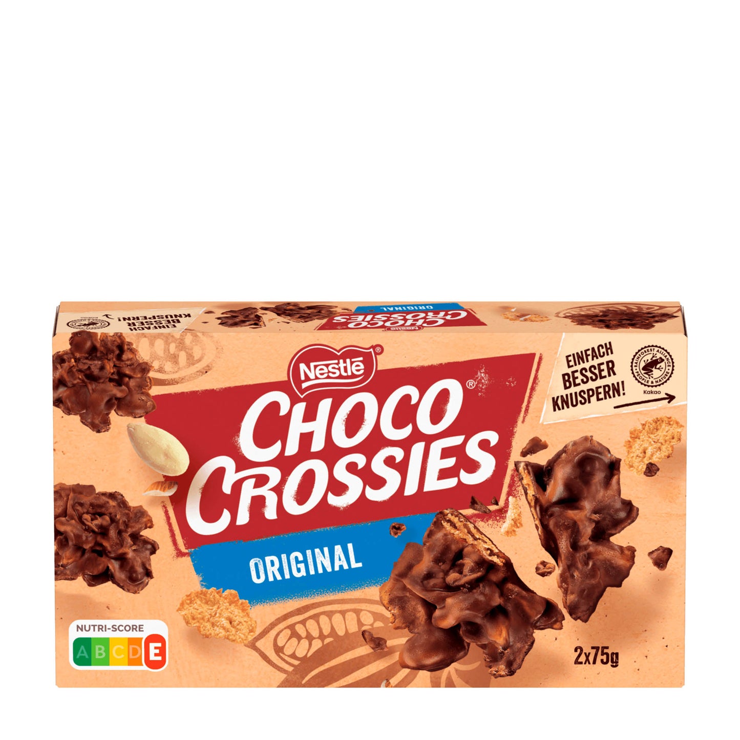 Choco Crossies Original Vollmilchschokolade Knusperpralinen, 2x 75 g