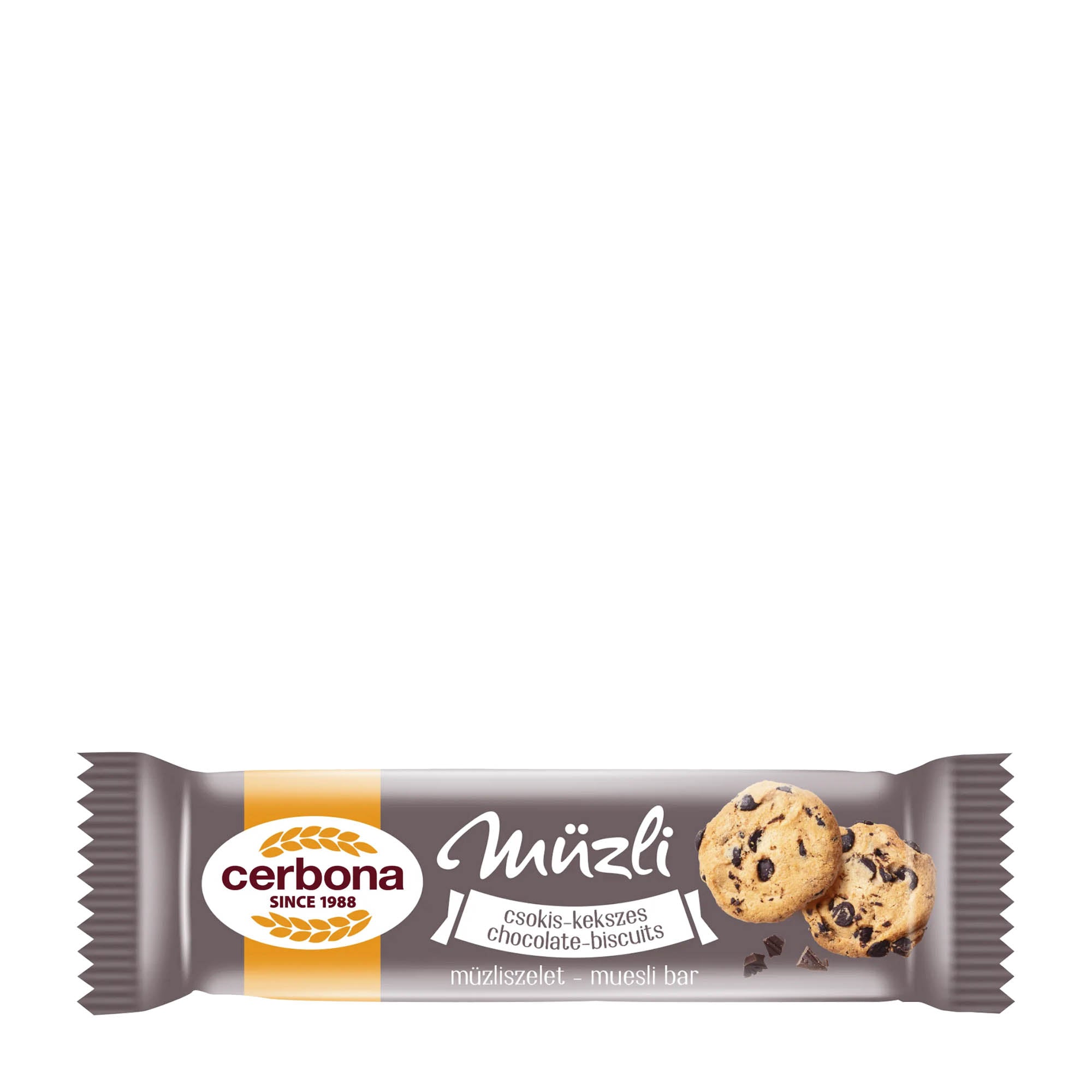 Cerbona Barre muesli Chocolat et Biscuit, 20 g