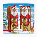 Riegelein Chocolate Santas packaging on a light gray background.
