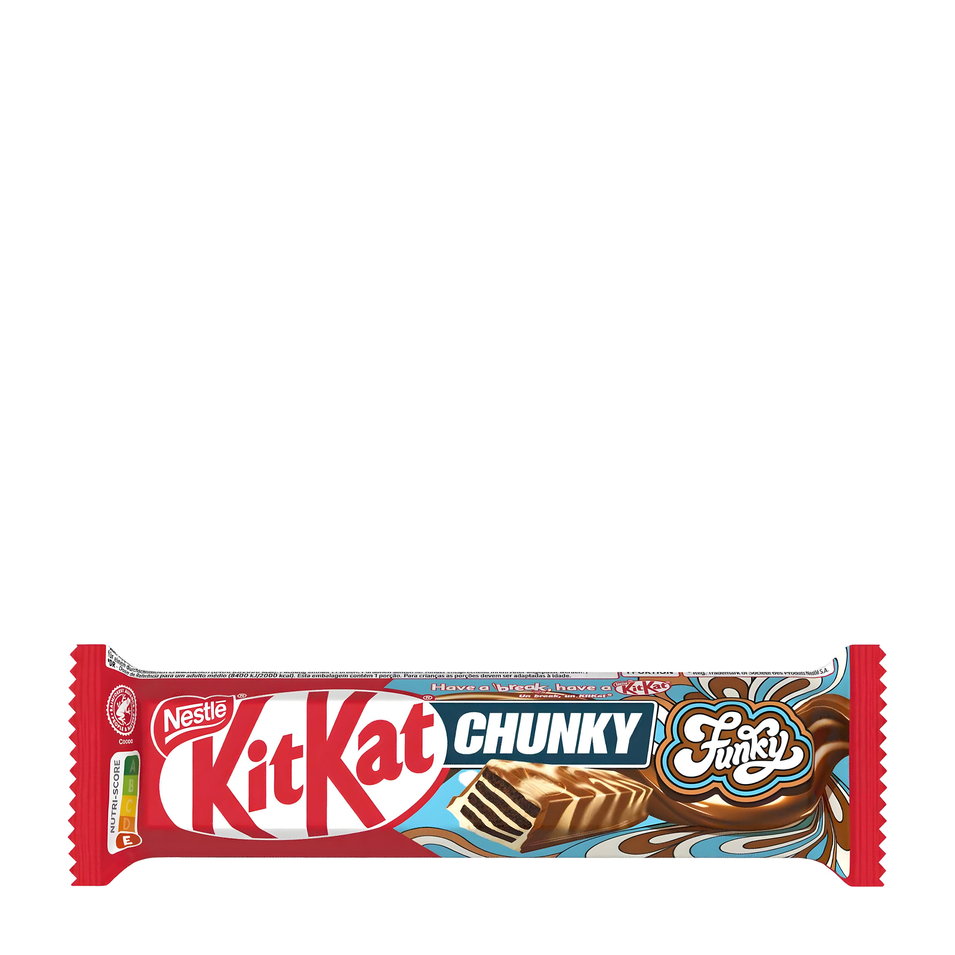 KitKat Chunky Funky wafer bar packaging on a white background