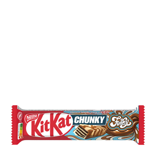 KitKat Chunky Funky wafer bar packaging on a white background