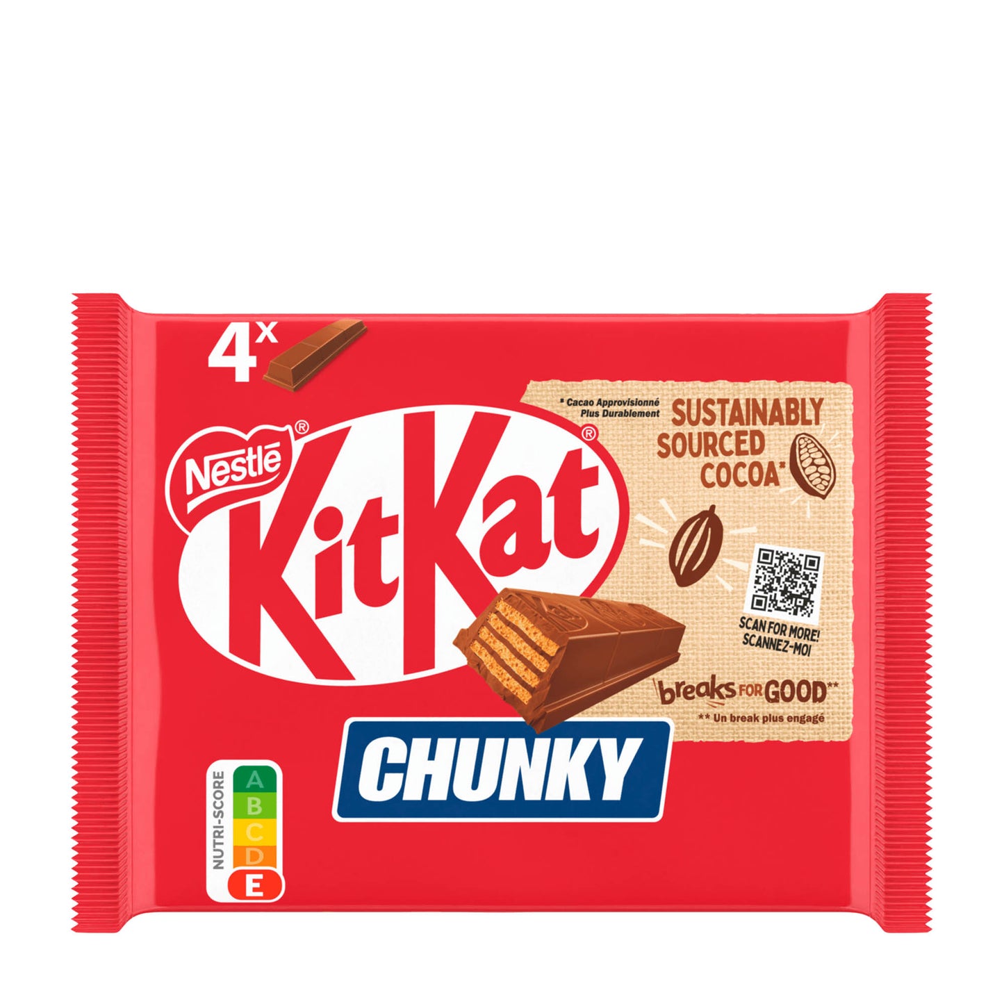 KitKat Chunky Milchschokolade Waffelriegel, 160 g