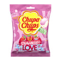 Chupa Chups Strawberry Love lollipop package on a white background