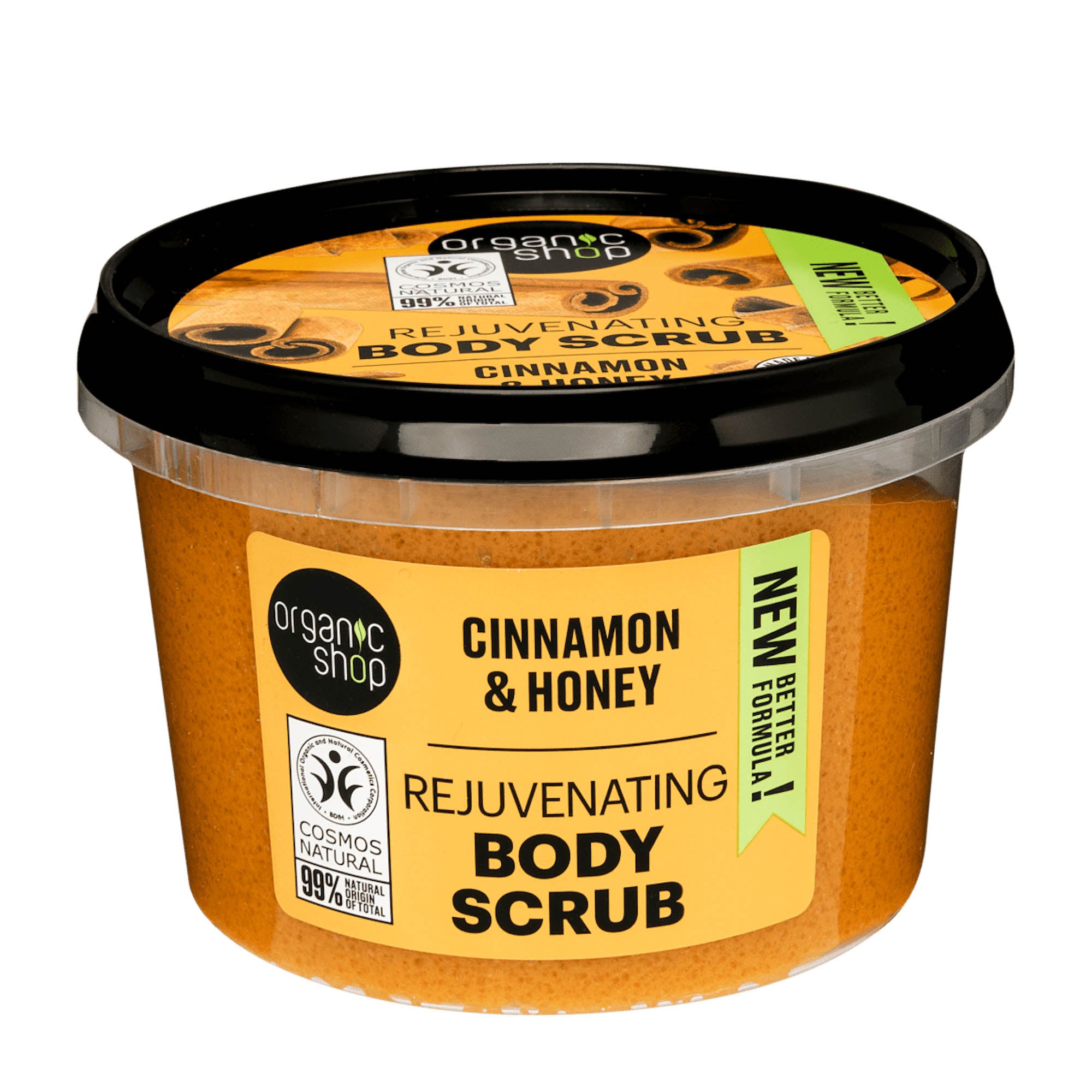 Organic Shop gommage corporel régénérant à la cannelle et au miel, 250 ml