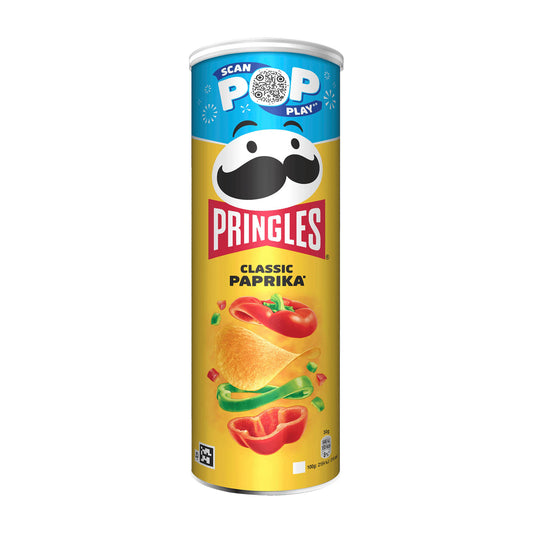 Pringles Classic Paprika Potato Crisps, 165 g