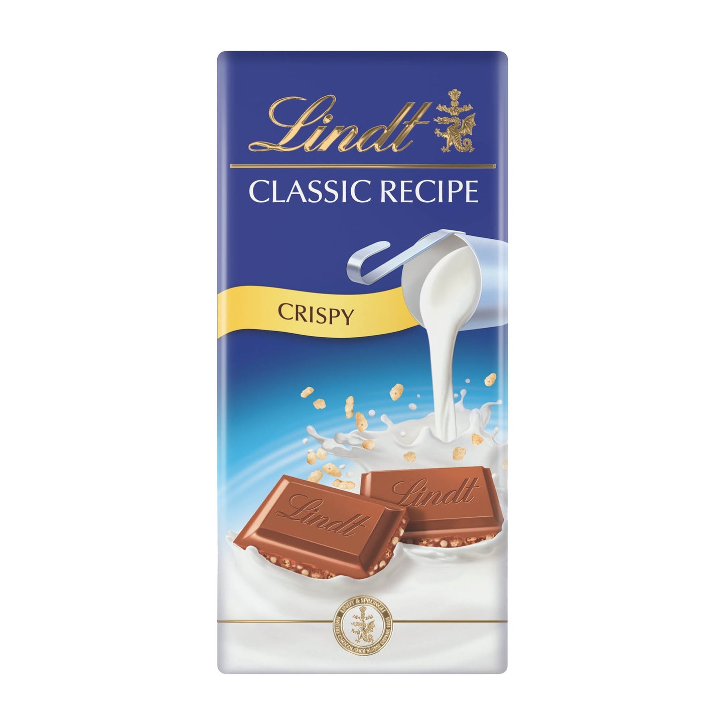 Lindt Classic Recipe Crispy Milchschokoladetafel, 100 g