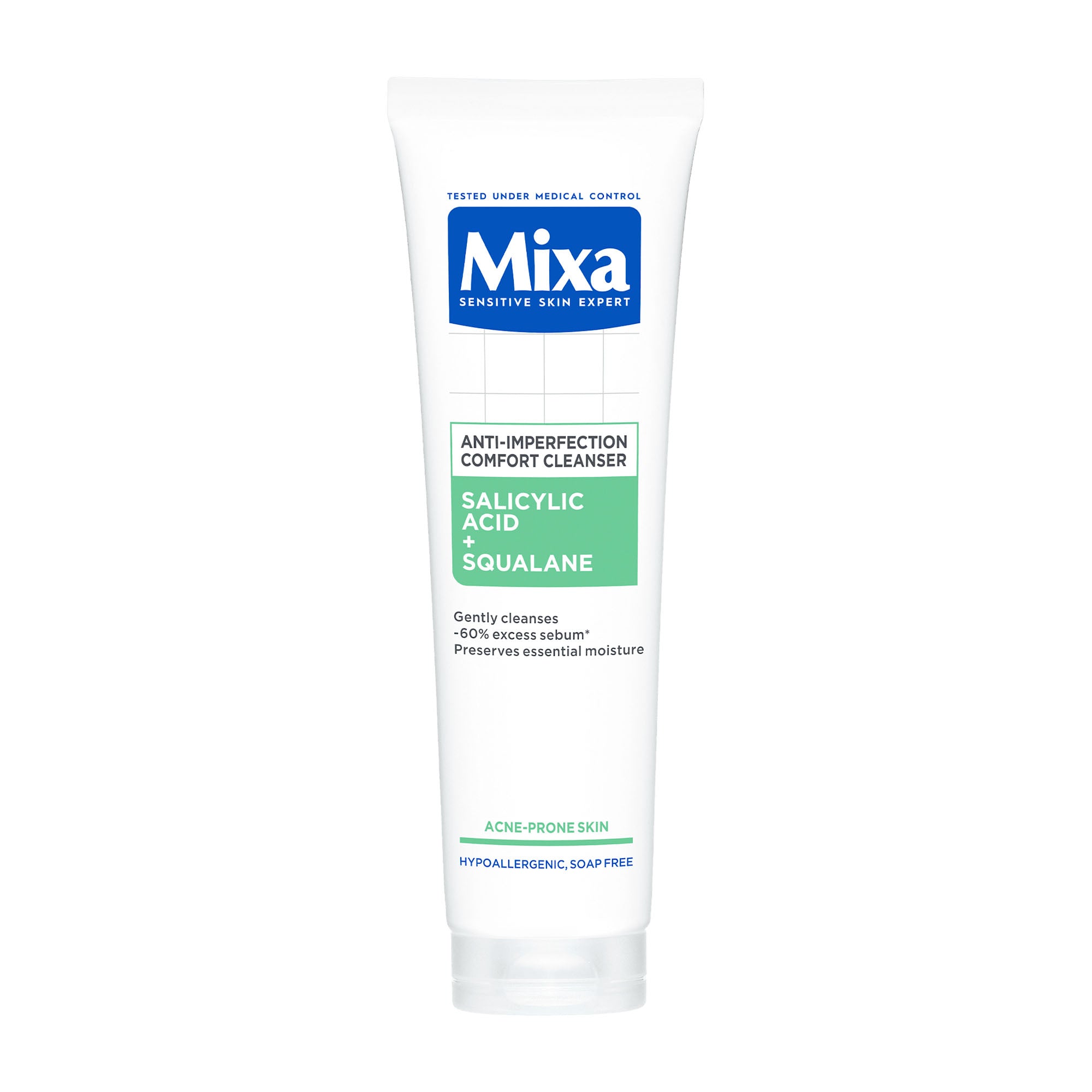Mixa Anti-imperfection comfort cleanser for acne-prone skin, 150 mL